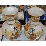 PAIR OF JAPANESE POTTERY VASES