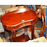 REPRODUCTION MAHOGANY FINISHED SINGLE DRAWER TABLE & WALL MIRROR