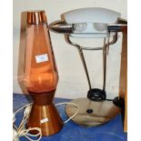 VINTAGE / RETRO LAVA LAMP & MODERN DESK LAMP