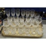 4 SETS OF 6 EACH WATERFORD CUT CRYSTAL GLASSES