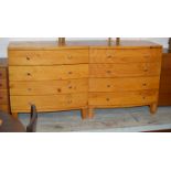 PAIR OF 4 DRAWER MODER PINE CHESTS