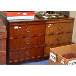 PAIR OF MAHOGANY BEDSIDE CABINETS