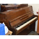 UPRIGHT MAHOGANY CASED ZENDER OVERSTRUNG PIANO