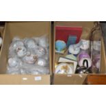 QUANTITY OF JAPANESE EGG SHELL TEA WARE, MALING GRAPEFRUIT DISHES, E.P.N.S. TRAY, E.P.N.S. SUGAR AND