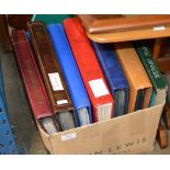 BOX WITH LARGE QUANTITY OF STAMP ALBUMS