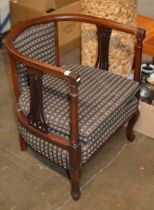 MAHOGANY TUB CHAIR