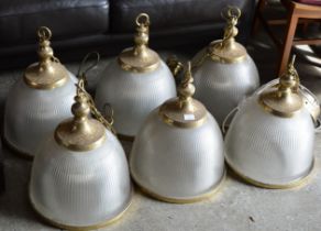 SET OF 6 INDUSTRIAL STYLE LIGHT FITTINGS