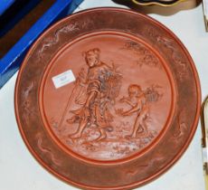 LARGE EARLY 20TH CENTURY JAPANESE REDWARE CHARGER