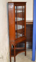 MAHOGANY CORNER DISPLAY CABINET