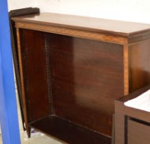 INLAID MAHOGANY OPEN BOOKCASE