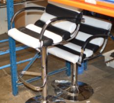 PAIR OF MODERN BAR STOOLS