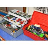 2 BOXES WITH VARIOUS MODEL VEHICLES