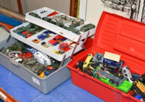 2 BOXES WITH VARIOUS MODEL VEHICLES