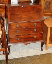 MAHOGANY WRITING BUREAU OVER 3 DRAWERS