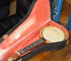 VINTAGE KEECH BANJO WITH FITTED CASE