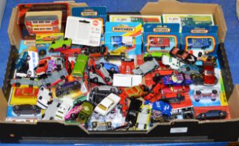 BOX WITH VARIOUS MODEL VEHICLES, IN BOXES & LOOSE