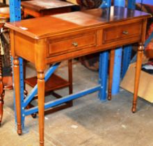 MAHOGANY FINISHED 2 DRAWER CONSOLE TABLE