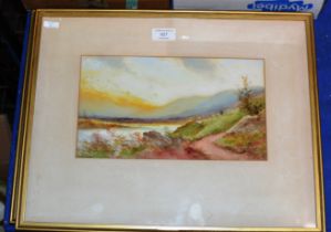 PAIR OF GILT FRAMED WATERCOLOURS - LANDSCAPE SCENES