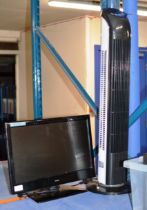 SMALL LCD TV & TOWER FAN