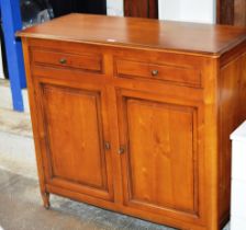 REPRODUCTION MAHOGANY DOUBLE DOOR PRESS WITH 2 DRAWERS