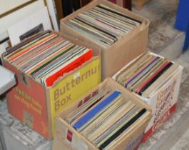 4 BOXES WITH QUANTITY VARIOUS LP RECORDS