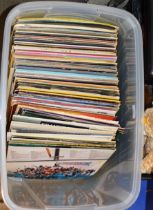 BOX WITH QUANTITY VARIOUS LP RECORDS