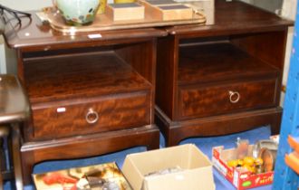 PAIR OF STAG MAHOGANY SINGLE DRAWER BEDSIDE TABLES