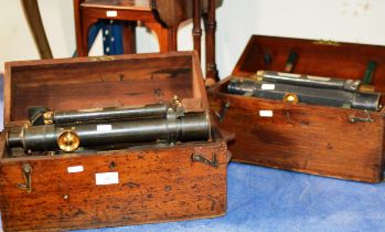 2 OLD THEODOLITES WITH CASES