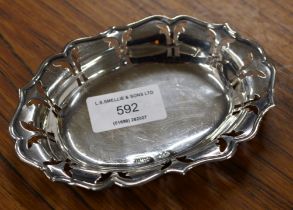 DUBLIN STERLING SILVER PIN DISH - APPROXIMATE WEIGHT = 40 GRAMS