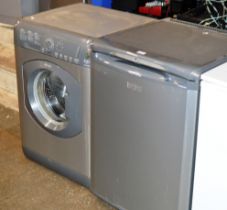 HOTPOINT AUTOMATIC WASHING MACHINE WITH MATCHING UNDER COUNTER FRIDGE