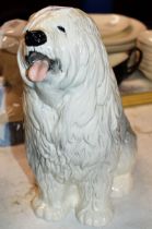 LARGE BESWICK BEARDED COLLIE DOG ORNAMENT