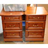 PAIR OF MODERN 3 DRAWER BEDSIDE CHESTS (MATCHES LOT 263)