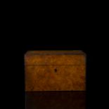 Porta thè in radica di amboyna, Inghilterra, inizio XIX secolo