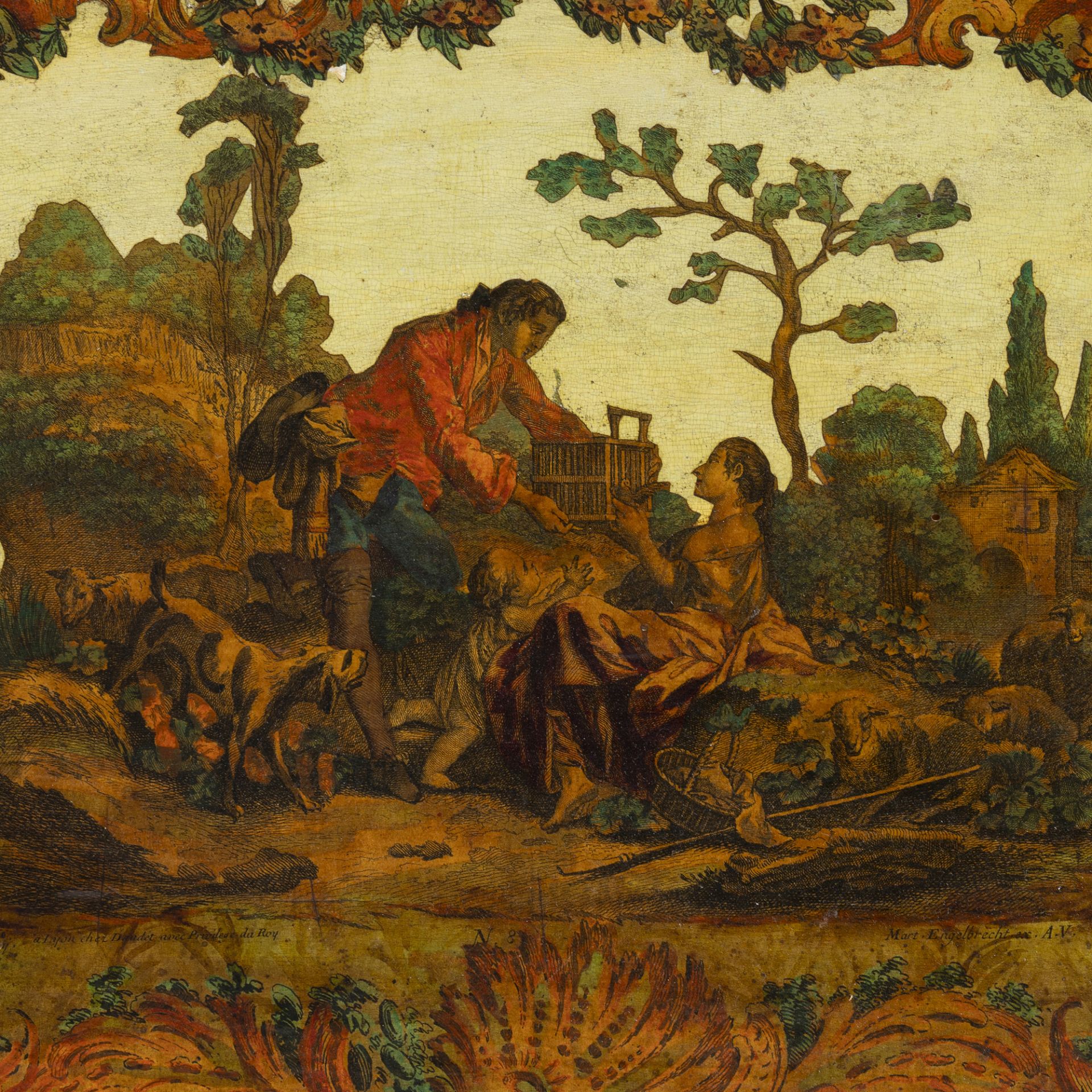 Due pannelli decorati ad arte povera, Piemonte, XVIII secolo - Bild 4 aus 7