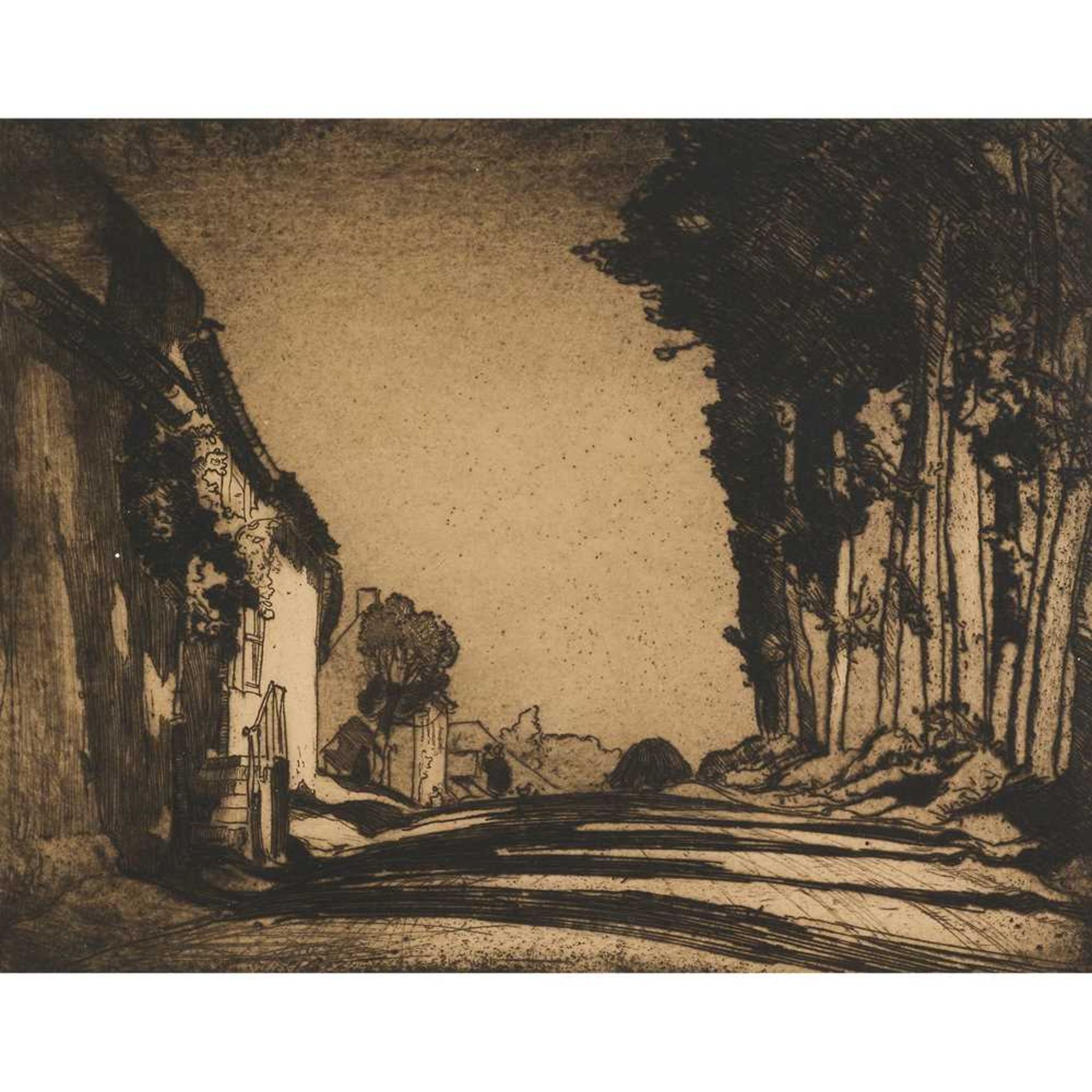 § SIR FRANK BRANGWYN R.A., R.W.S., R.B.A. (BRITISH 1867-1956) THE ROAD, MONTREUIL, 1904 (GAUNT 34)