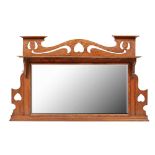 LIBERTY & CO., LONDON (MANNER OF) ARTS & CRAFTS OVERMANTEL MIRROR, CIRCA 1900