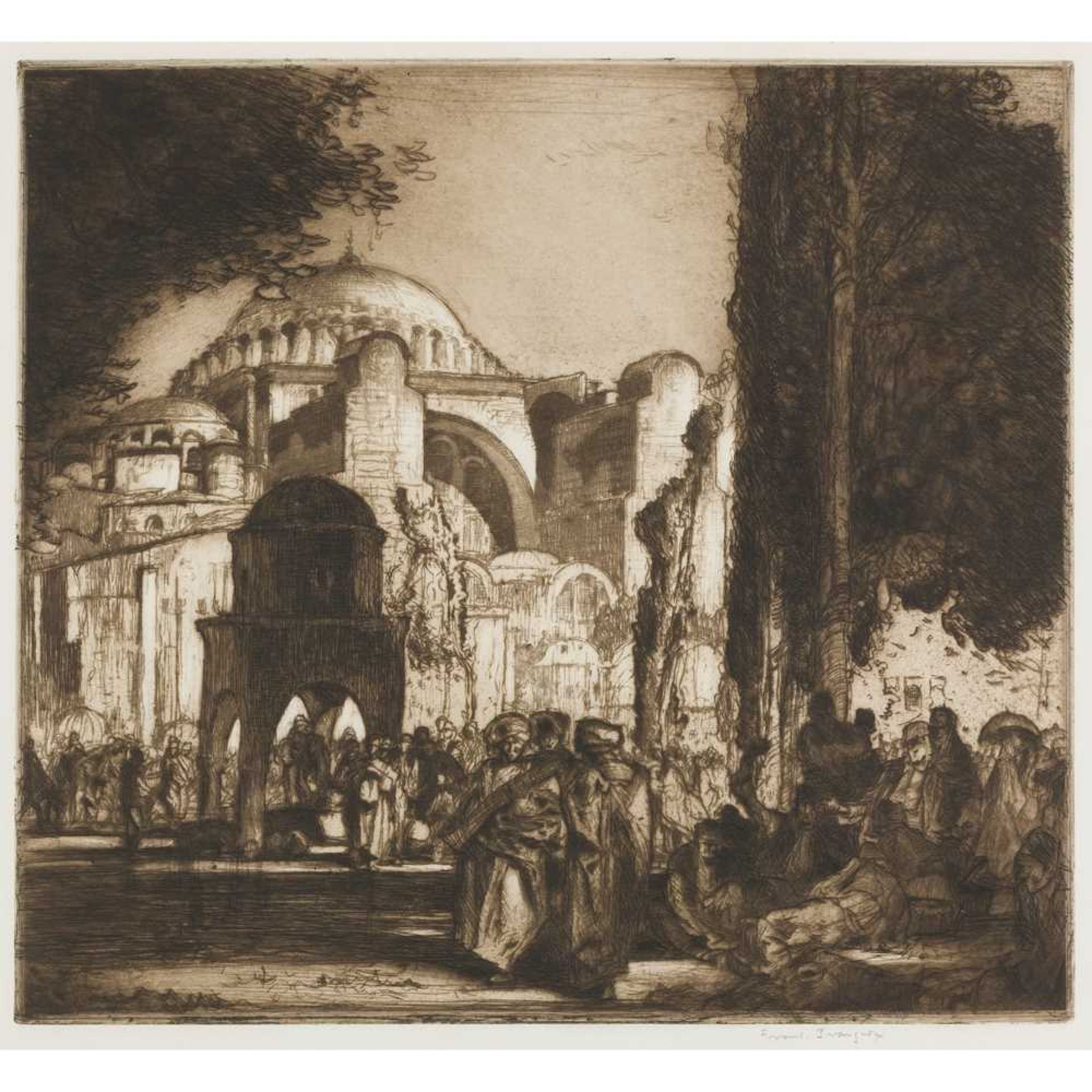 § SIR FRANK BRANGWYN R.A., R.W.S., R.B.A. (BRITISH 1867-1956) SANTA SOPHIA, 1906