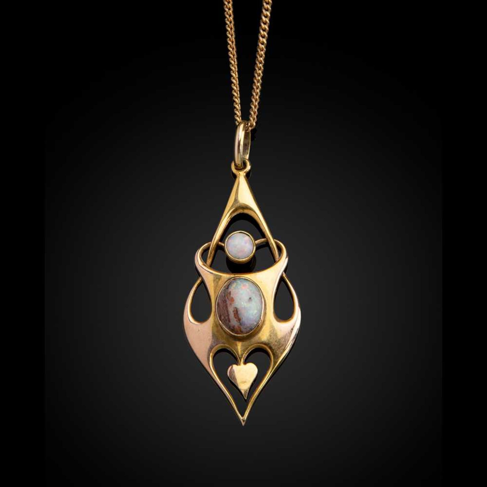 CONTINENTAL ART NOUVEAU PENDANT NECKLACE, CIRCA 1904 - Image 2 of 4