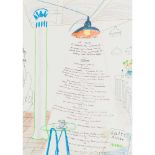 § DAVID HOCKNEY O.M., C.H., R.A. (BRITISH 1937-) A WEDDING PARTY MENU, 2ND OCTOBER 1993