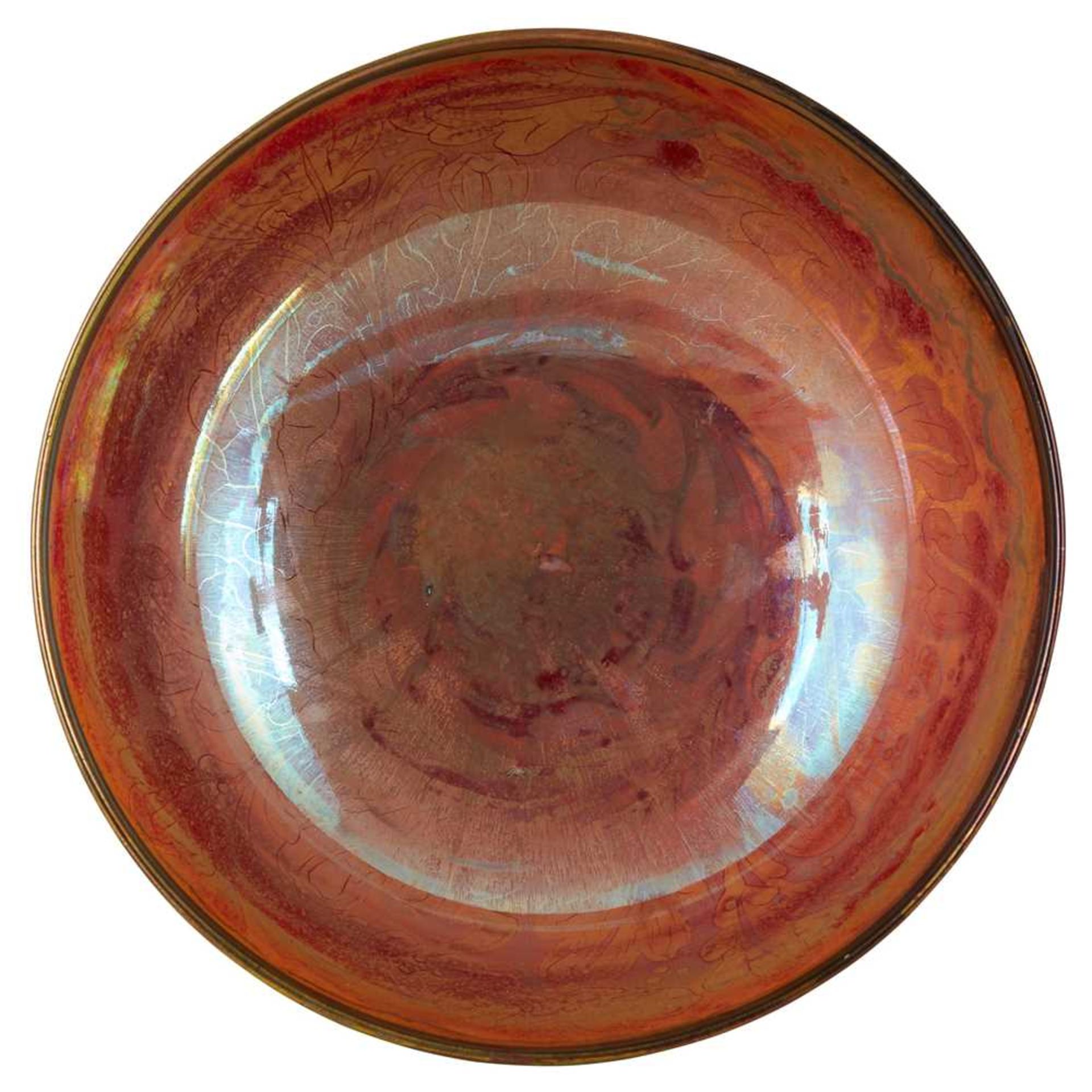 § CHARLES E CUNDALL (BRITISH 1890-1971) FOR PILKINGTON'S TILE & POTTERY CO. FOOTED BOWL, 1910 - Image 3 of 4
