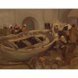 § JOHN DUNCAN FERGUSSON R.B.A. (SCOTTISH 1874-1961) FISHING BOAT, MOROCCO, c.1899