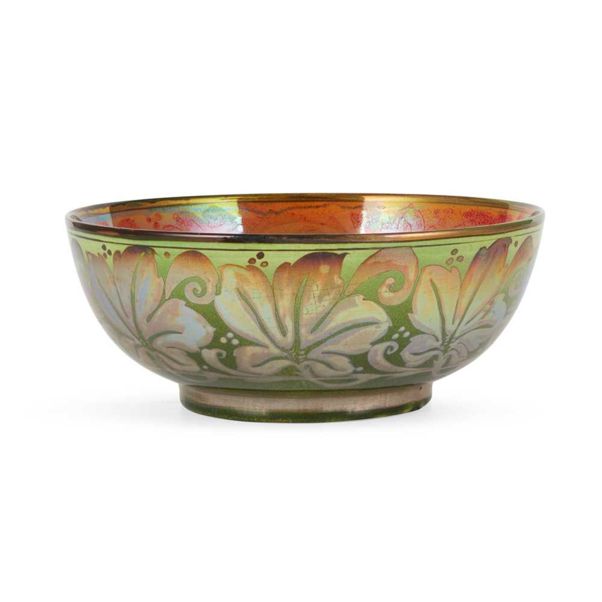 § CHARLES E CUNDALL (BRITISH 1890-1971) FOR PILKINGTON'S TILE & POTTERY CO. FOOTED BOWL, 1910 - Image 2 of 4