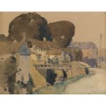 § SIR FRANK BRANGWYN R.A., R.W.S., R.B.A. (BRITISH 1867-1956) THE VILLAGE OF LONG, FRANCE, 1910