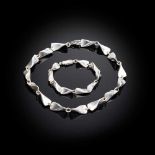 EDVARD KLINT-LARSON (DANISH 1901-1982) FOR GEORG JENSEN BRACELET AND NECKLACE, CIRCA 1960