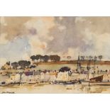 JAMES WATTERSTON HERALD (SCOTTISH 1859-1914) ARBROATH FROM THE SEA