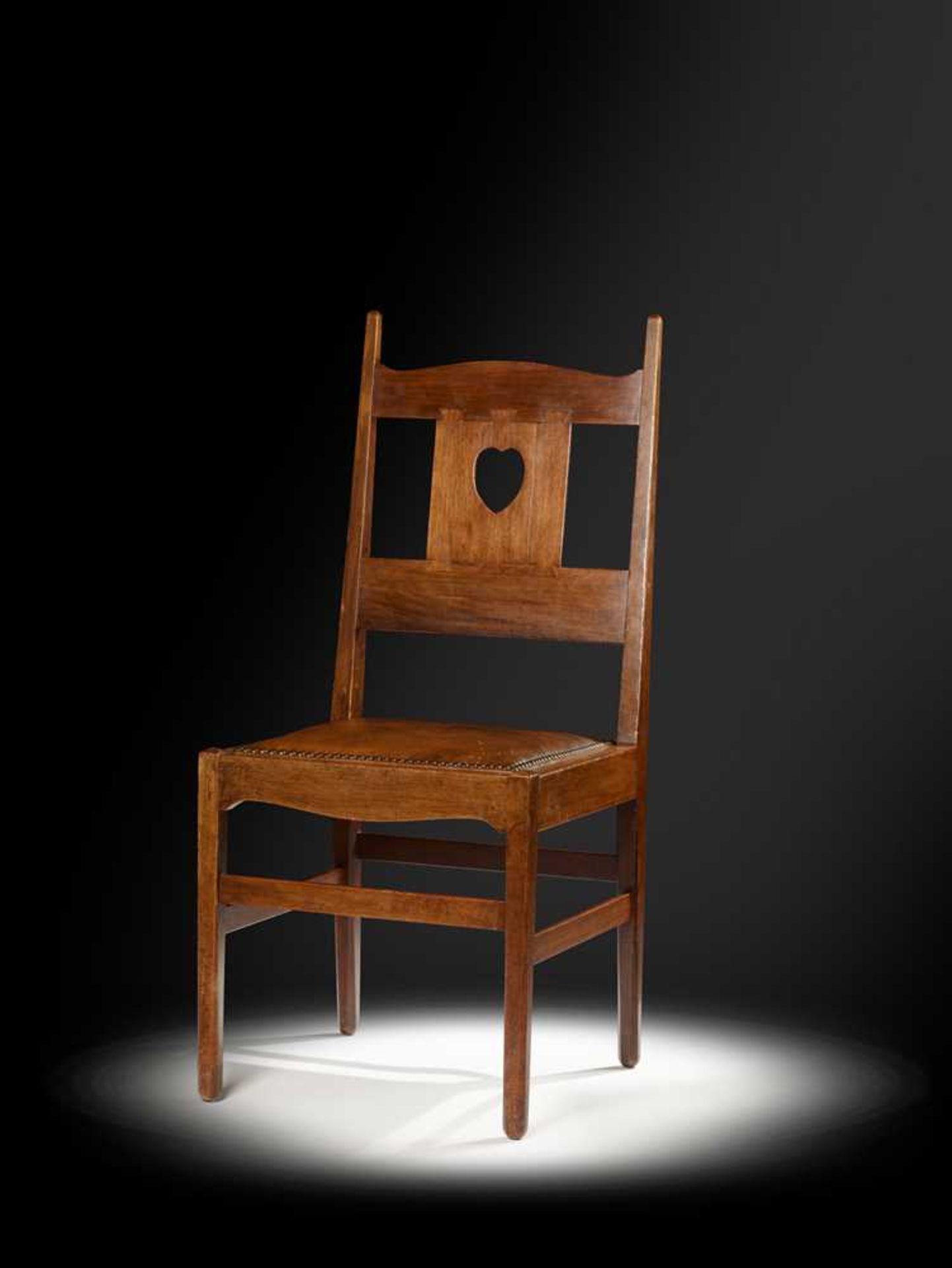 CHARLES FRANCIS ANNESLEY VOYSEY (BRITISH 1857-1941) SIDE CHAIR, CIRCA 1904 - Image 4 of 6