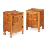 ROBERT 'MOUSEMAN' THOMPSON (BRITISH 1876-1955) PAIR OF BEDSIDE CABINETS, CIRCA 1980