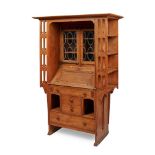 LIBERTY & CO., LONDON (ATTRIBUTED TO) ARTS & CRAFTS SECRETAIRE BOOKCASE, CIRCA 1905