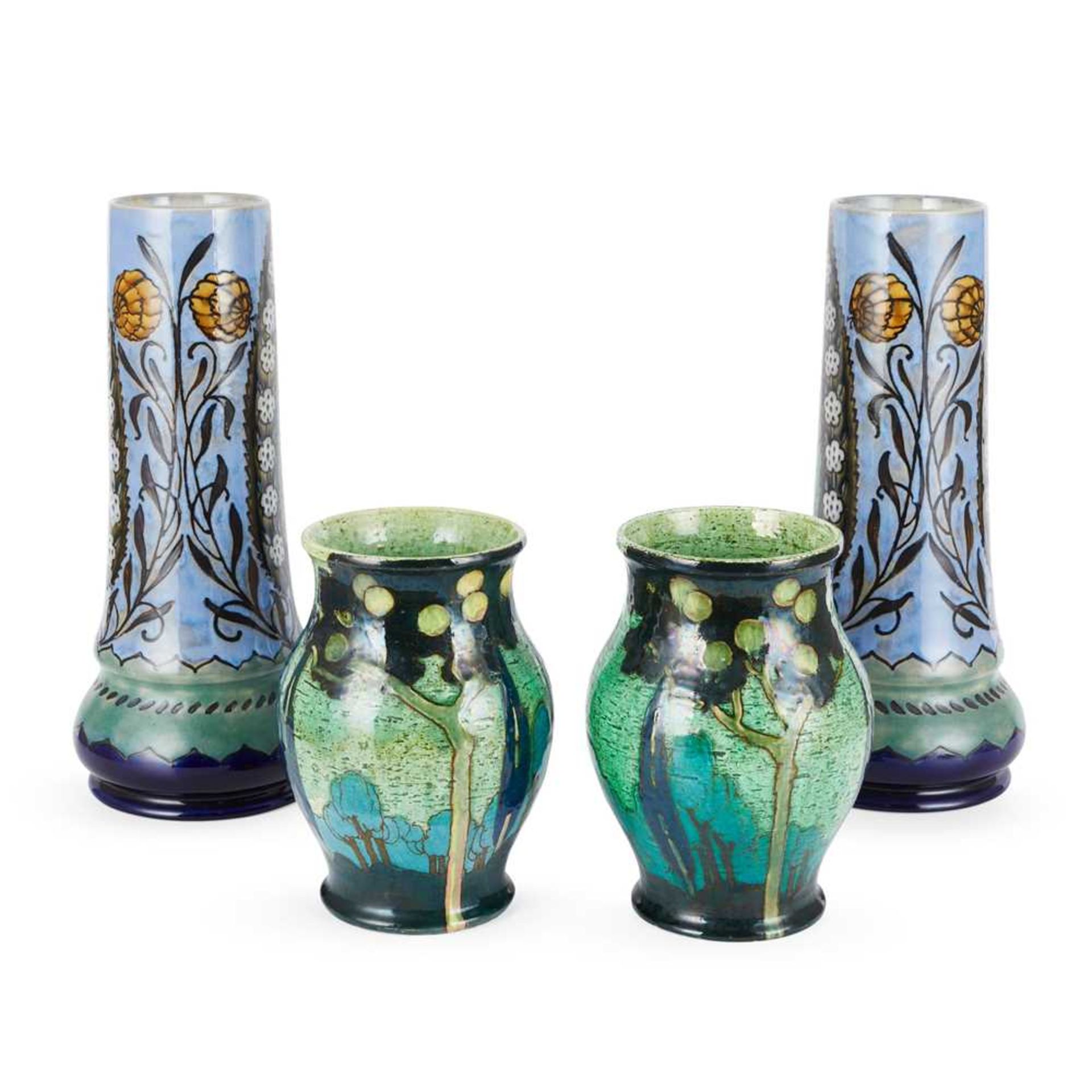 MARGARET E. THOMPSON (BRITISH 1889-1926) FOR ROYAL DOULTON PAIR OF VASES, CIRCA 1920 - Image 2 of 6