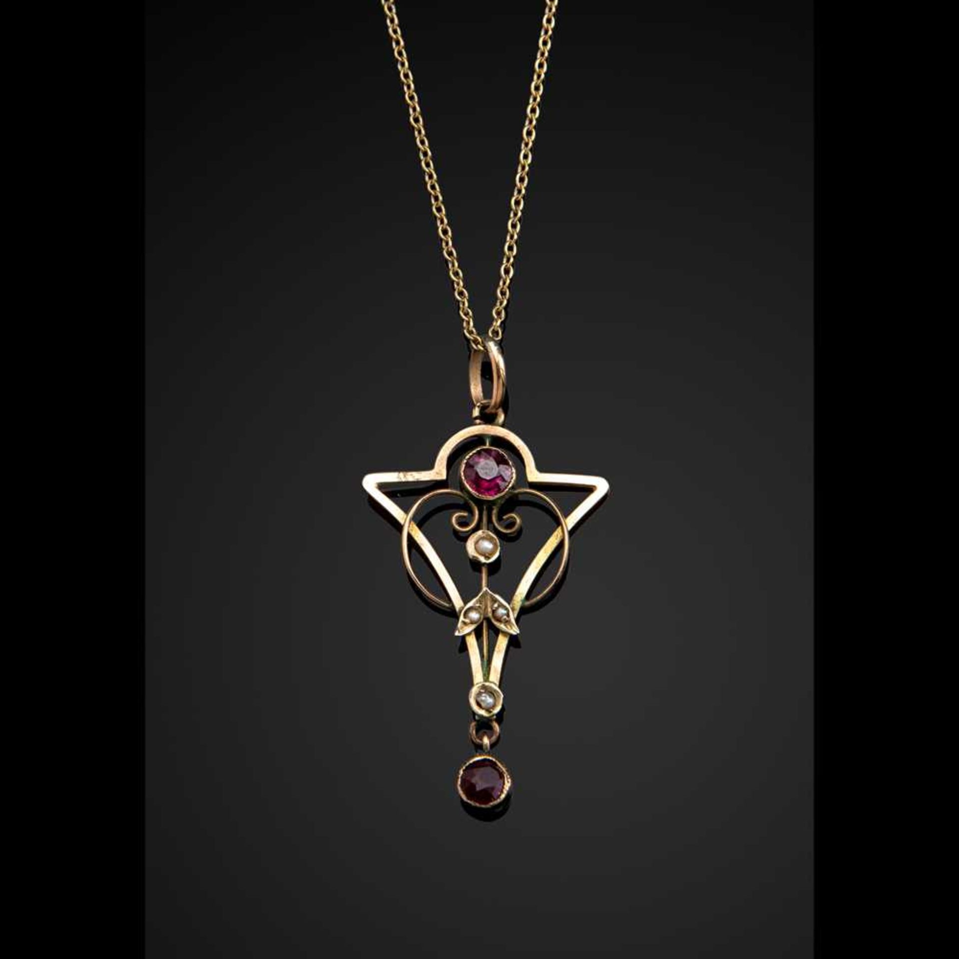 CONTINENTAL ART NOUVEAU PENDANT NECKLACE, CIRCA 1904 - Image 4 of 4